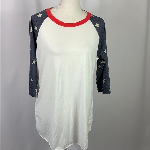 Tickled Teal NWOT patriotic raglan tee - Picture 3 of 7